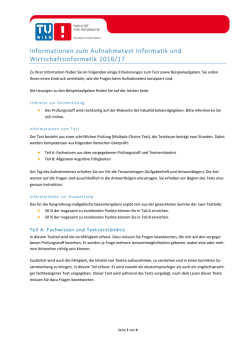 Informationen und Beispiele - Fakult&auml;t f&uuml;r Informatik, TU Wien