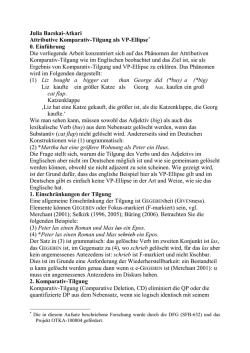 Julia Bacskai-Atkari Attributive Komparativ-Tilgung als VP