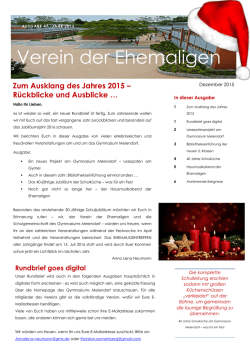 Ehemaligen-Rundbrief - Gymnasium Meiendorf