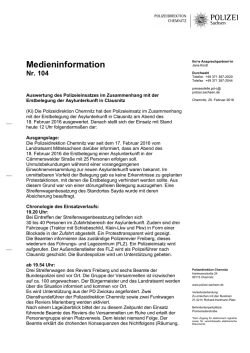 Medieninformation - Polizei Sachsen