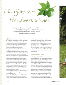 Herrlich ische Chutneys, w&uuml;rzige Pestos &ndash; nat&uuml;rlich, urspr&uuml;nglich