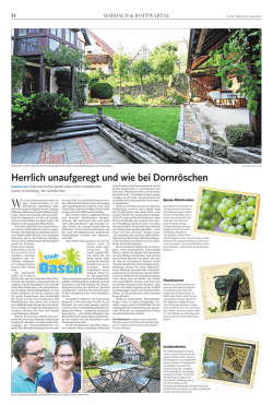 Herrlich unaufgeregt und wie bei Dornr&ouml;schen