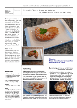 Ein herrlich frittierter Scampi aus S&uuml;dafrika als &bdquo;Amuse