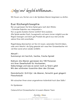 Gr&uuml;ezi und herzlich Willkommen&hellip;
