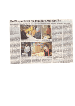 Ein Pluspunkt ist die famili&auml;re Atmosph&auml;re