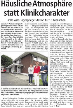 H&auml;usliche Atmosph&auml;re statt Klinikcharakter