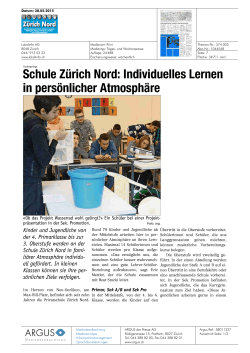 Schule Zürich Nord: Individuelles Lernen in persönlicher Atmosphäre