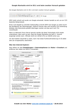 Google Startseite wird im IE11 erst beim zweiten Versuch geladen