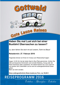 Haben Sie mal Lust sich bei einer Busfahrt &Uuml;berraschen zu lassen?