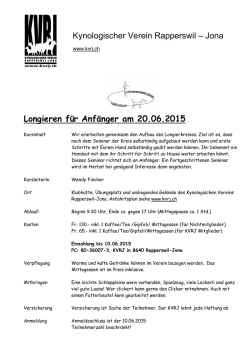 Jona Longieren f&uuml;r Anf&auml;nger am 20.06.2015