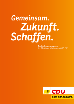 Programm CDU - CDU Baden