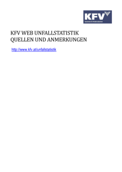 KFV WEB UNFALLSTATISTIK QUELLEN UND ANMERKUNGEN