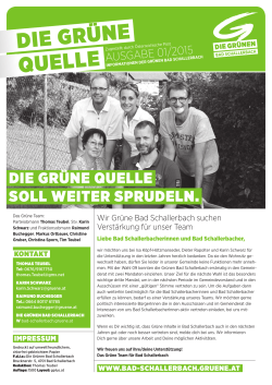 Die Grüne Quelle 01/2015 - Die Grünen Grieskirchen