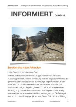 informiert - Kirchgemeinde Ausserheinzenberg