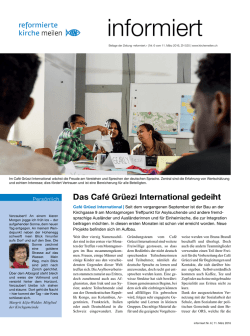 informiert Meilen Nr. 6-2016 vom 11. M&auml;rz