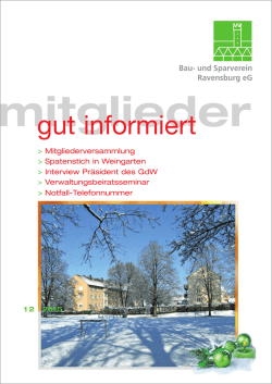 gut informiert - und Sparvereins Ravensburg