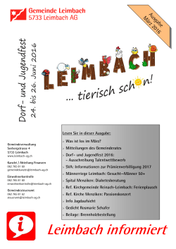 Leimbach informiert
