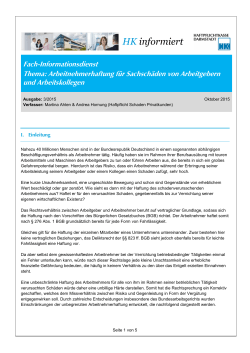 HK informiert - Haftpflichtkasse Darmstadt