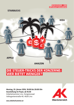 DIe SteUer-trIckS Der konzerne: Wer bIetet