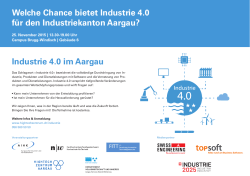 Industrie 4.0 im Aargau Welche Chance bietet Industrie 4.0 für den
