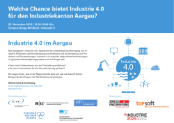 Industrie 4.0 im Aargau Welche Chance bietet Industrie 4.0 f&uuml;r den