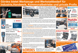 G&ouml;rdes bietet Werkzeuge und Werkstattbedarf f&uuml;r Industrie