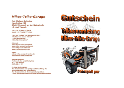 Gutschein - Mikes Trike Garage