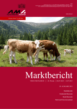 Marktbericht Vieh und Fleisch, 28. Ausgabe 2015