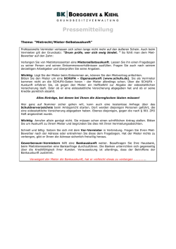 Thema "Mietrecht/Mieterselbsauskunft"