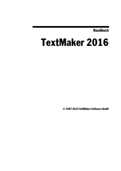 Handbuch TextMaker 2016