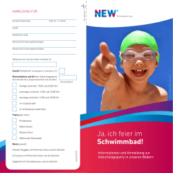 Ja, ich feier im Schwimmbad!