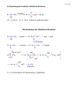 Mechanismus der Haloform-Reaktion