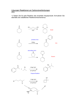 Lösungen Reaktionen an Carbonylverbindungen