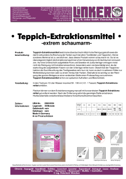 • Teppich-Extraktionsmittel • eppich