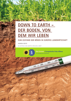 down to earth - der boden, von dem wir leben