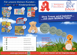 Ihre Treue wird belohnt... ...mit dem BONUS