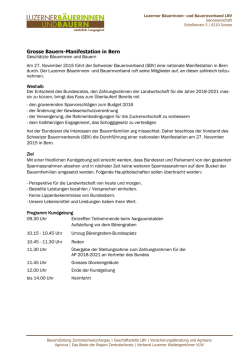 Grosse Bauern-Manifestation in Bern