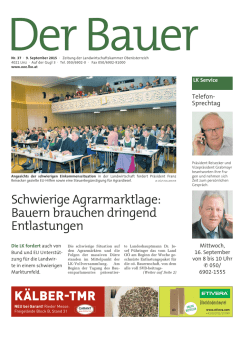 DER BAUER KW 37/2015 - Landwirtschaftskammer Oberösterreich