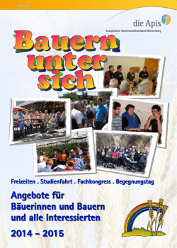 Gesamtprogramm Apis 2014-2015