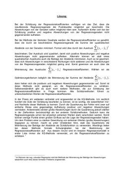 Inhalt 1\) Statt den KQ-Sch&auml;tzern konnen f&uuml;r die