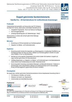 Doppelt gekr&uuml;mmte Sandwichelemente HybriSanTex