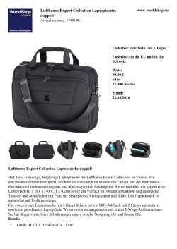 Lufthansa Expert Collection Laptoptasche doppelt