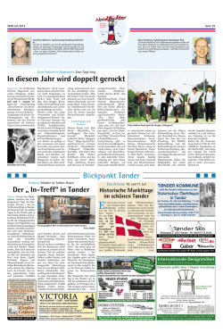 In diesem Jahr wird doppelt gerockt Blickpunkt T&oslash;nder