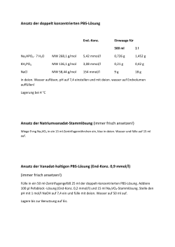 Doppelt Konzentrierte PBS/Vanadat