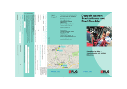 Doppelt sparen: Stadtteilauto und StadtBus-Abo