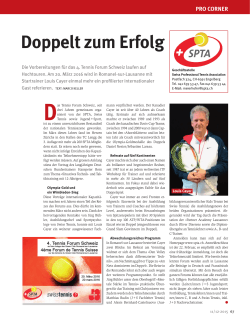 Doppelt zum erfolg - Swiss Professional Tennis Association
