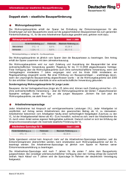 Doppelt stark &ndash; staatliche Bausparf&ouml;rderung
