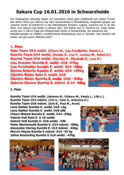 Sakura Cup 16.01.2016 in Schwarzheide