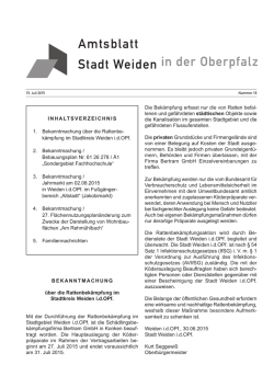 Amtsblatt - Stadt Weiden in der Oberpfalz