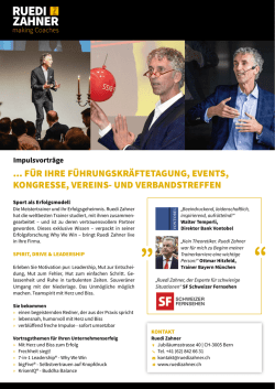 Impulsvortrag - Ruedi Zahner